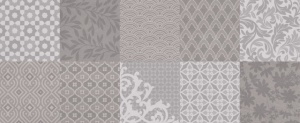 Плитка настенная Osaka Pattern 200x500 серая 522161