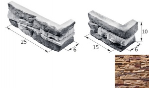 Сланец 03-01 угловой элемент коричневый (продается коробками)