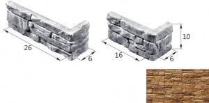 Скала 04-16 угловой элемент бежевый (продается коробками)