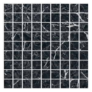 Мозаика Black&White (Блэк энд Вайт) 300x300 черная K-61/LR/m01