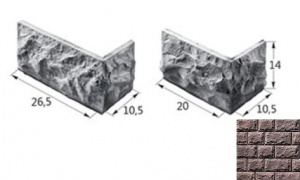 Колотый Камень Большой 02-07 угловой элемент коричневый (продается коробками)