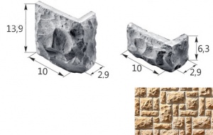Старый Замок 05-03 угловой элемент бежевый (продается коробками)