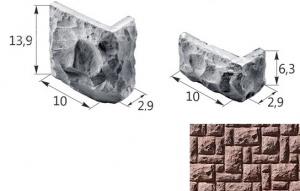 Старый Замок 05-04 угловой элемент коричневый (продается коробками)