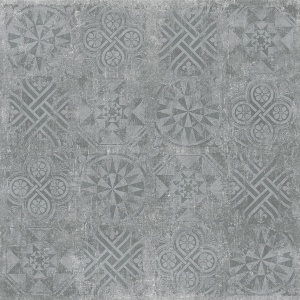 Керамогранит Цемент Декор (Cement Decor) 1200x1200 структурный темно-серый CF003 SR