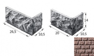 Колотый Камень Большой 02-03 угловой элемент коричневый (продается коробками)