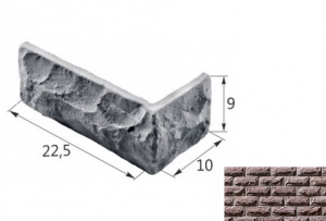 Колотый Камень Малый 01-07 угловой элемент коричневый (продается коробками)