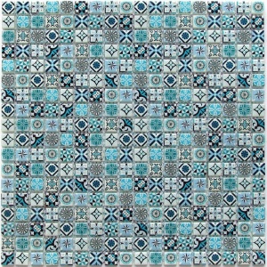 Мозаика Bonaparte Xindi Blue 300x300 голубая