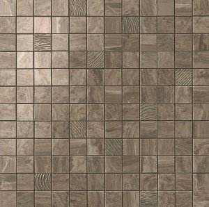 Мозаика Supernova Marble Woodstone Taupe Mosaic 305x305 коричневая