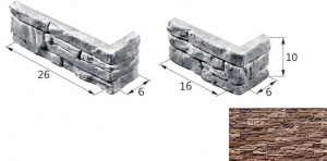 Скала 04-08 угловой элемент коричневый (продается коробками)