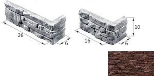 Скала 04-11 угловой элемент коричневый (продается коробками)
