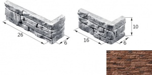 Скала 04-12 угловой элемент коричневый (продается коробками)