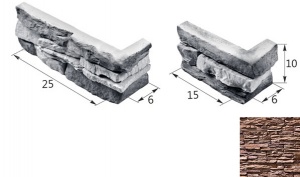Сланец 03-11 угловой элемент коричневый (продается коробками)