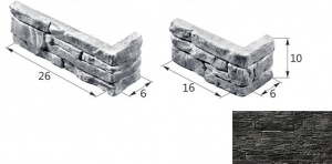 Скала 04-22 угловой элемент черный (продается коробками)