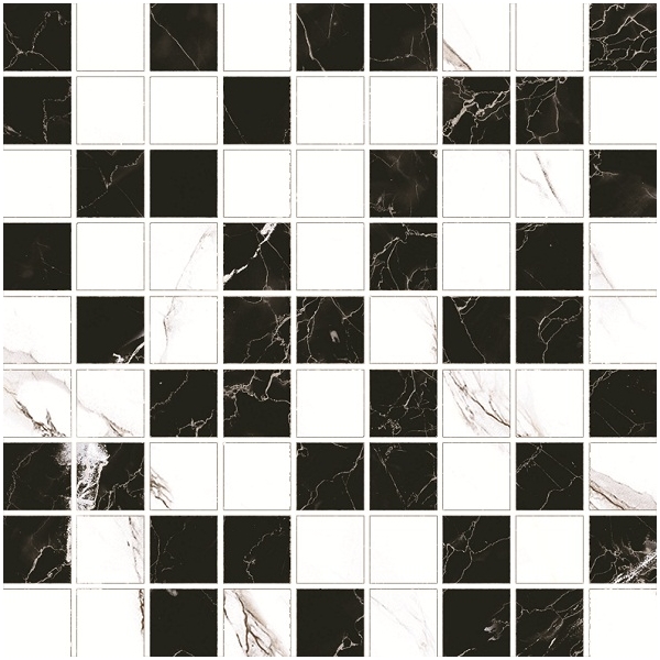 Мозаика Классик Марбл (Classic Marble) 300x300 черно-белая G-270(272)/G/m01