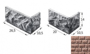 Колотый Камень Большой 02-12 угловой элемент коричневый (продается коробками)