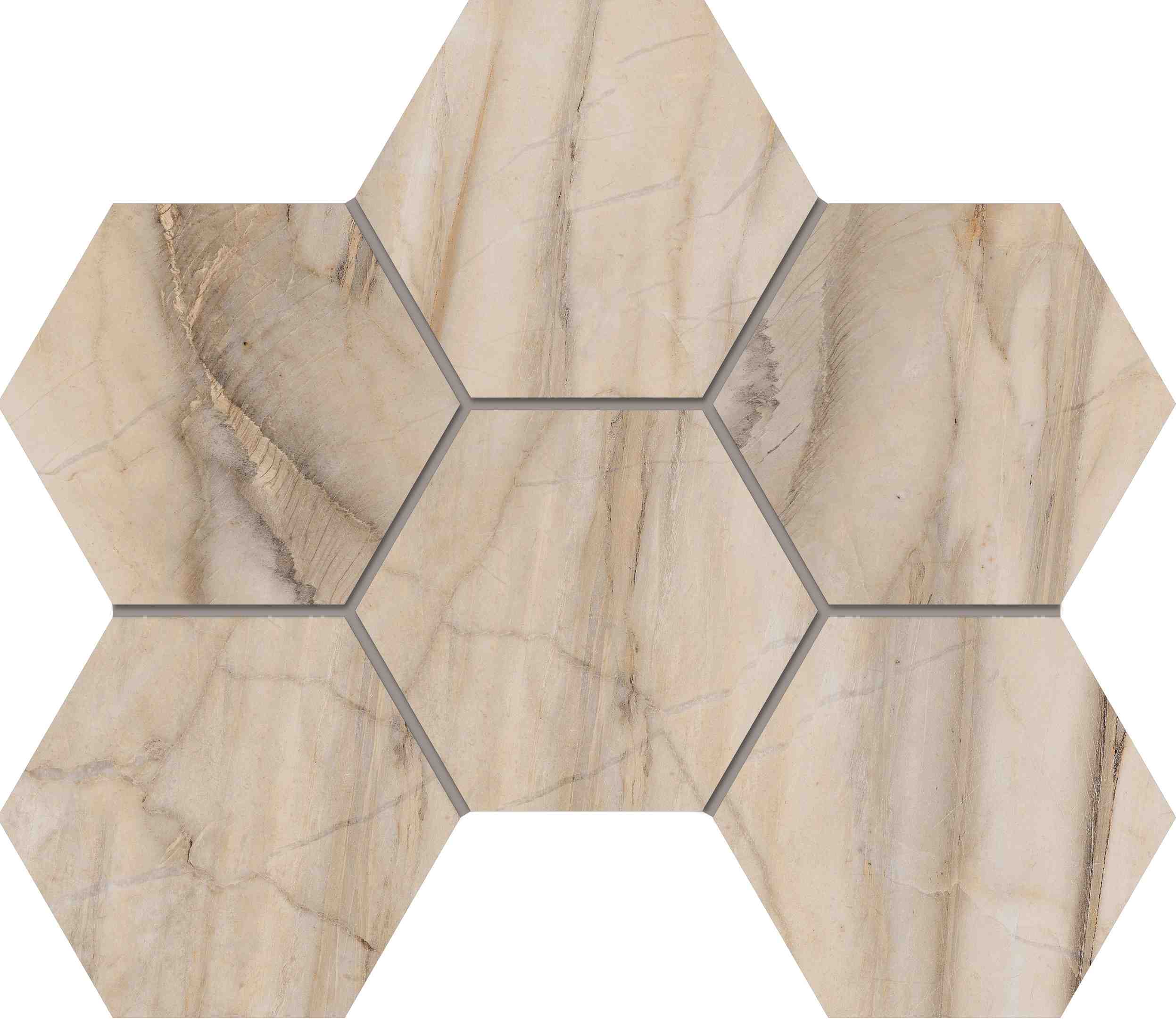 Мозаика Bernini Pearl Hexagon 250x285 неполированная BR01