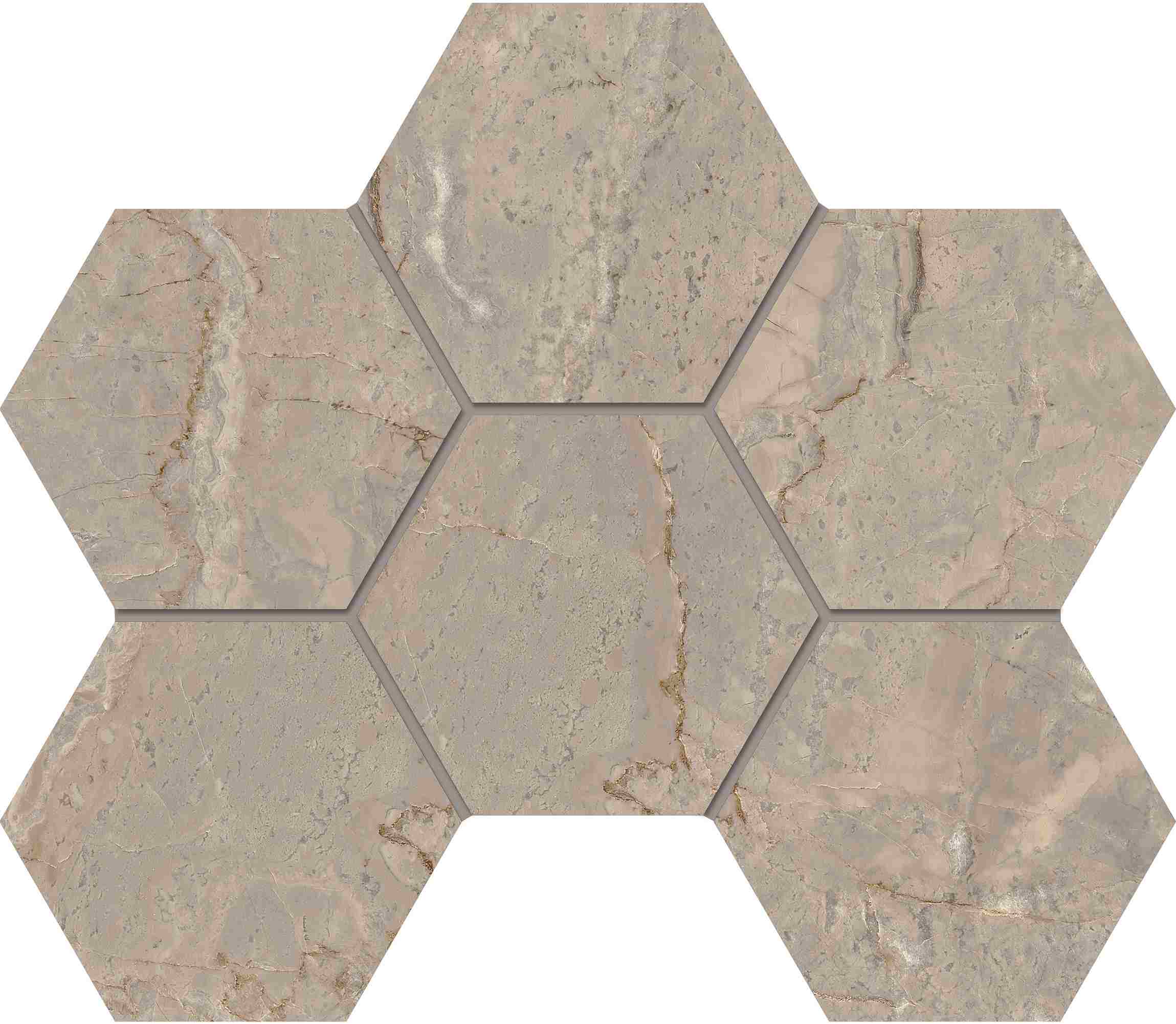 Мозаика Bernini Beige Hexagon 250x285 неполированная BR02