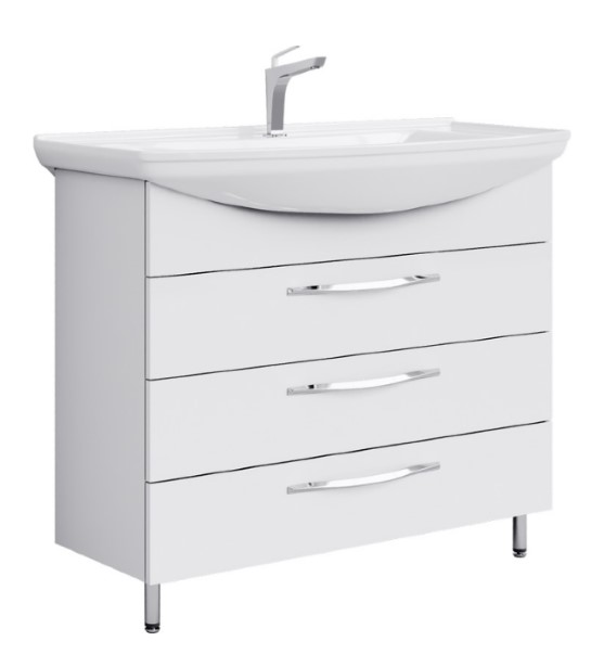 Комплект мебели Allegro 105 с 3 ящиками напольный (тумба+раковина Стиль 1050) Agr.01.10/3 фото