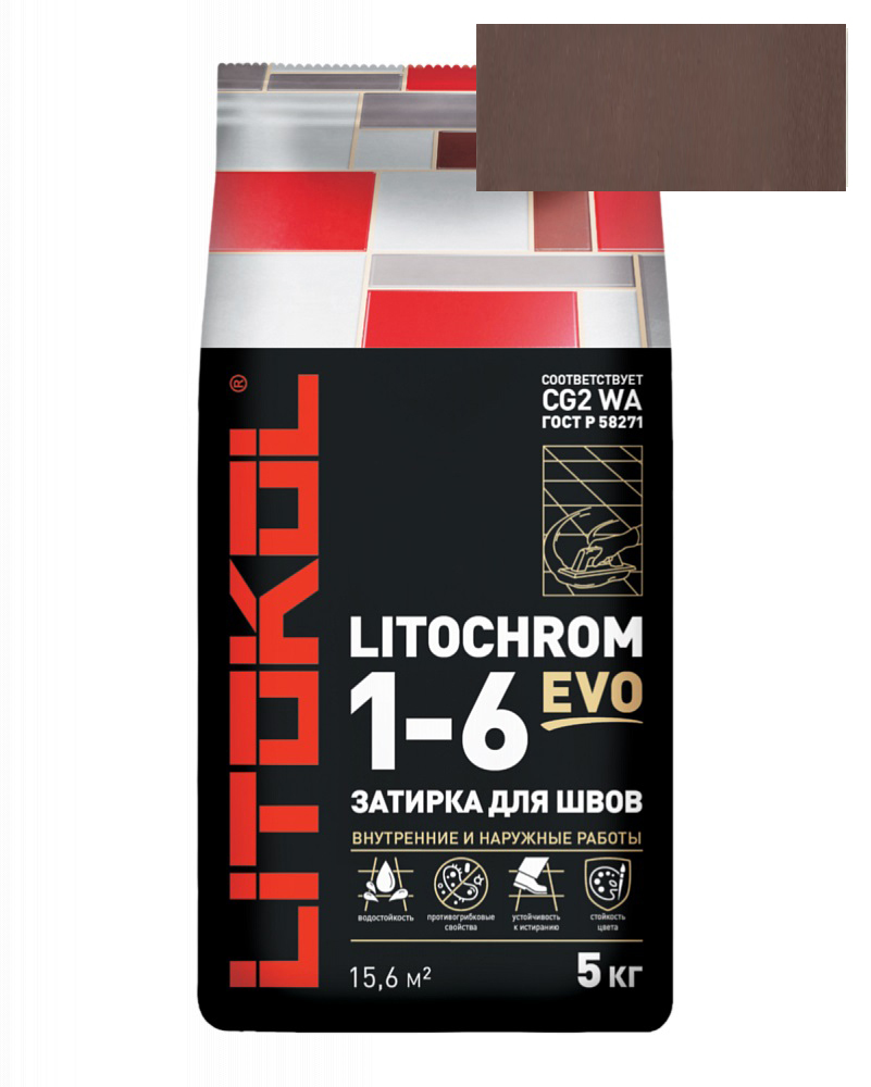 Затирка Litochrom Evo 1-6 LE.240 венге (5 кг)