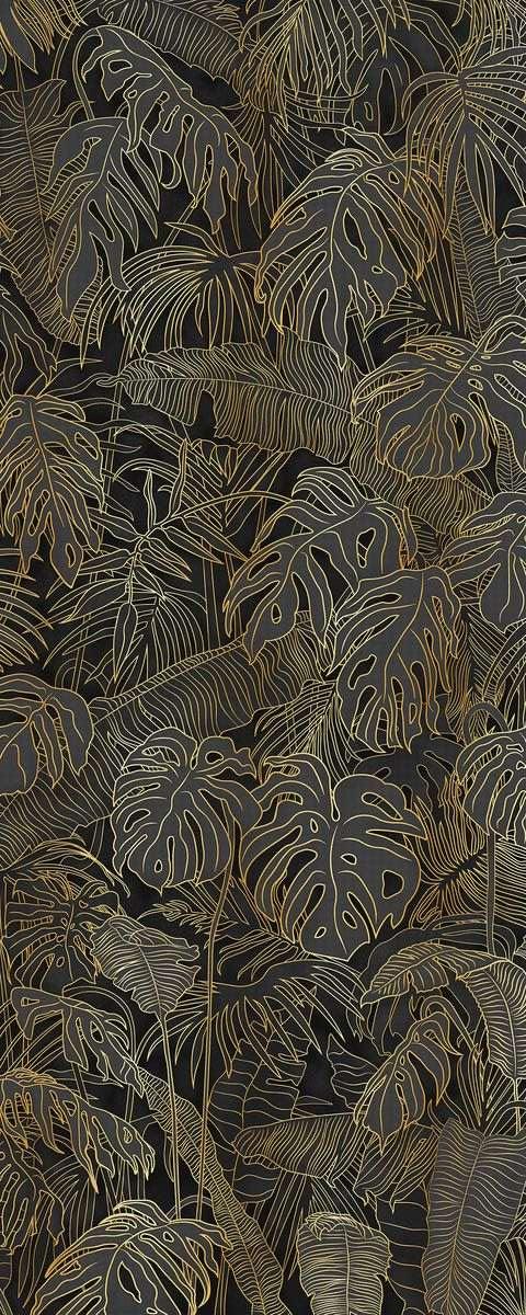 Интерьерная панель 1200x3000 Foliage Inky Gold матовая A-12.3.2/1200x3000M фото