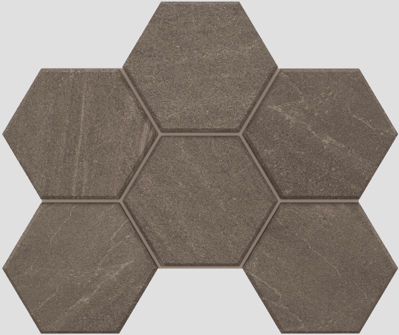 Мозаика Gabbro Anthracite Hexagon 250x285 неполированная GB03