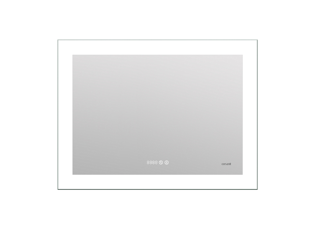 Зеркало Led 060 Design Pro 600x800 с подсветкой + часы + антизапотевание KN-LU-LED060*80-p-Os фото