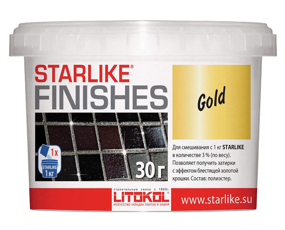 Добавка Starlike Finishes Gold золотая 30 г