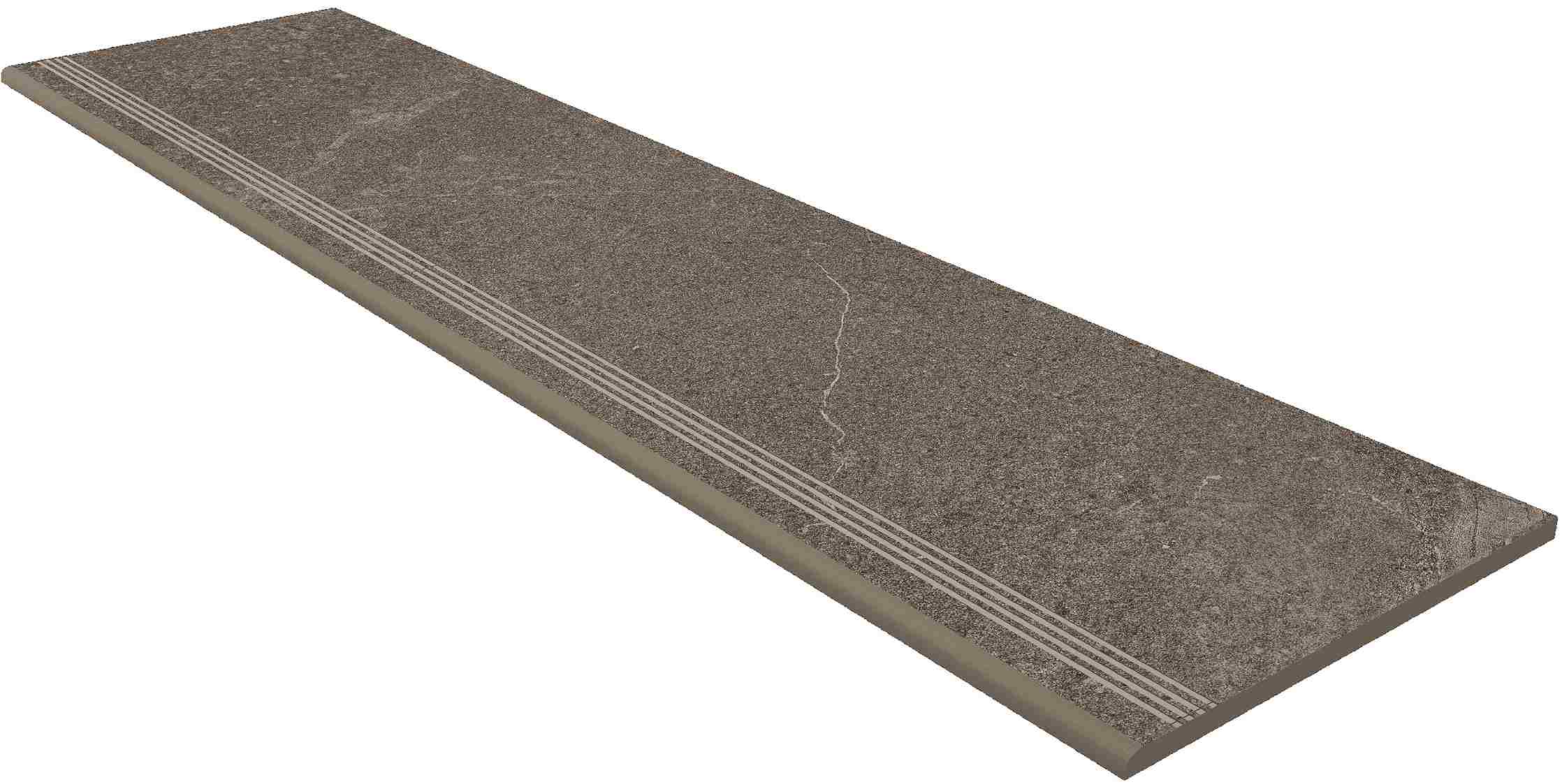 Ступень Gabbro Anthracite 300x1200 неполированная с насечками GB03 фото