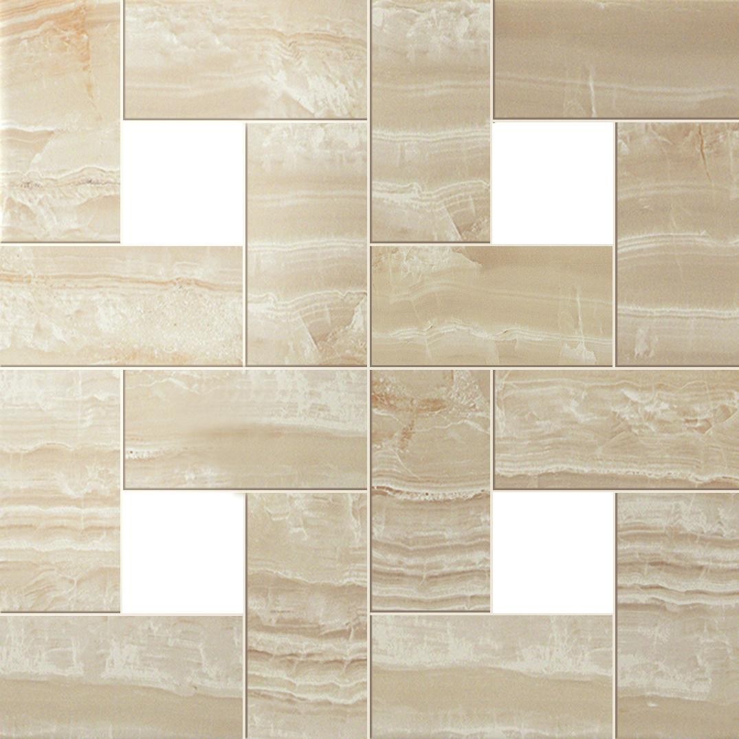 Мозаика Supernova Onyx Ivory Chiffon Mosaic Lap 450x450 бежевая