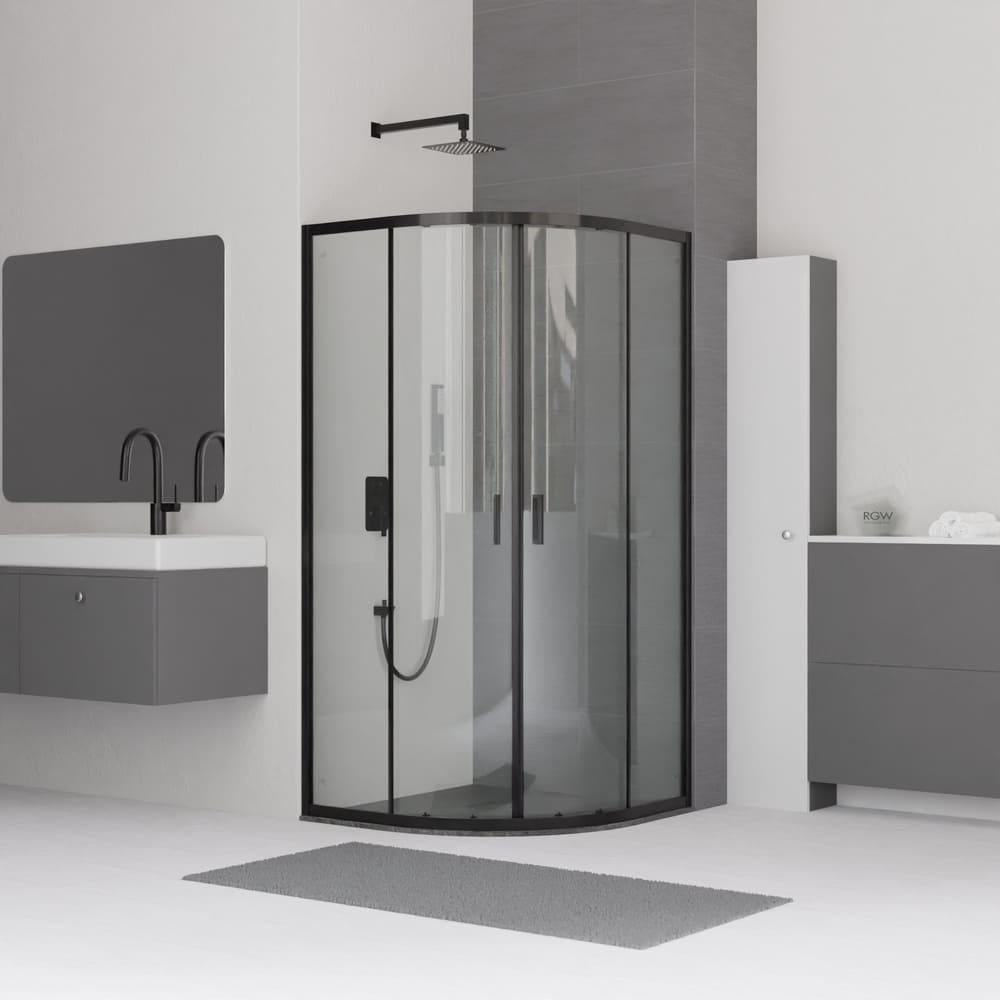 Душевой уголок CL-54 В 900x900x1850 (профиль: черный, стекло: прозрачное) 32095499-14 фото