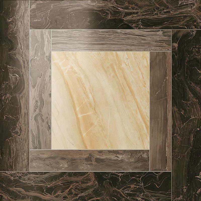 Декор Supernova Marble Cassettone Elegant Honey Lap 590x590 коричневый