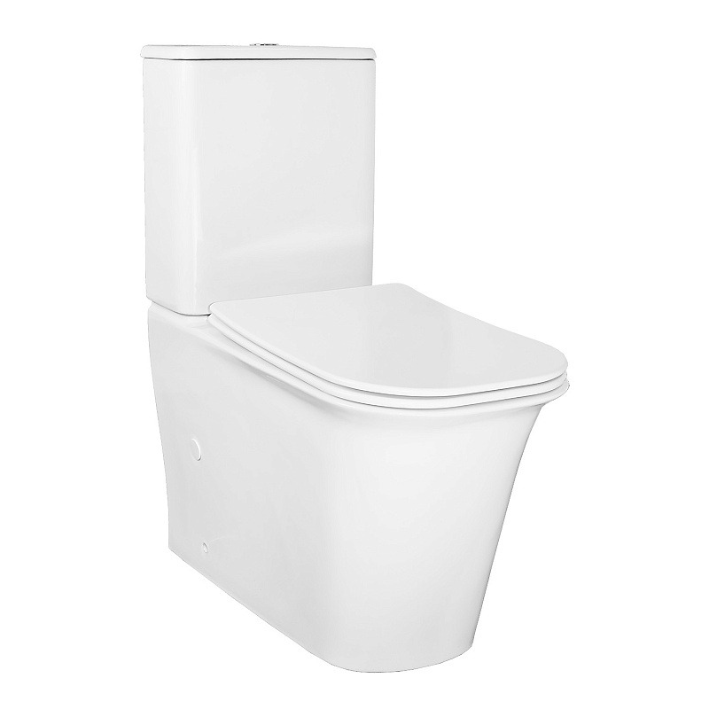 Унитаз-компакт Velise 625x355x810 напольный, безободковый, с сиденьем микролифт, белый AZ-1222A фото