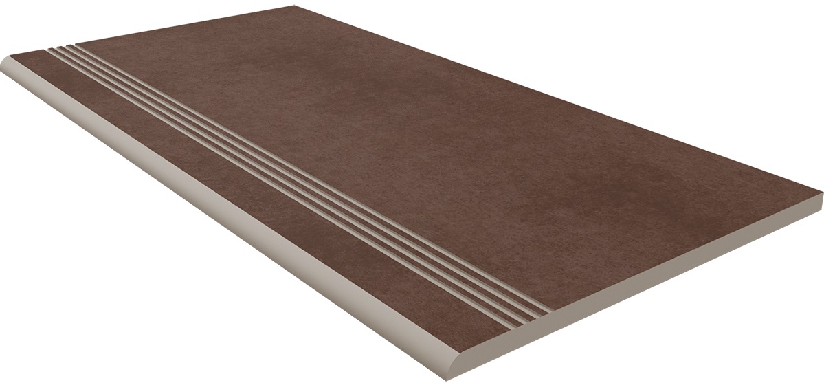 Ступень Cave Brown 300x600 неполированная с насечками CA03