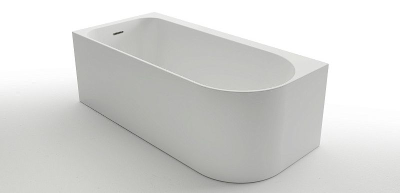Ванна акриловая Luton 1700x800x580 пристенная, в комплекте с сифоном и металлической рамой, левая, белая LUT17080 L фото