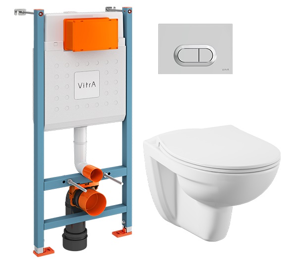 Комплект: унитаз Normus L-box + инсталляция + крышка дюропласт микролифт 9773B003-7206 фото