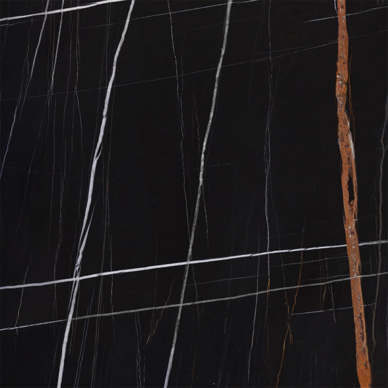 Керамогранит Marble Trend Nero Dorato (Марбл Тренд Неро Дорато) 600x600 черный K-1004/MR фото