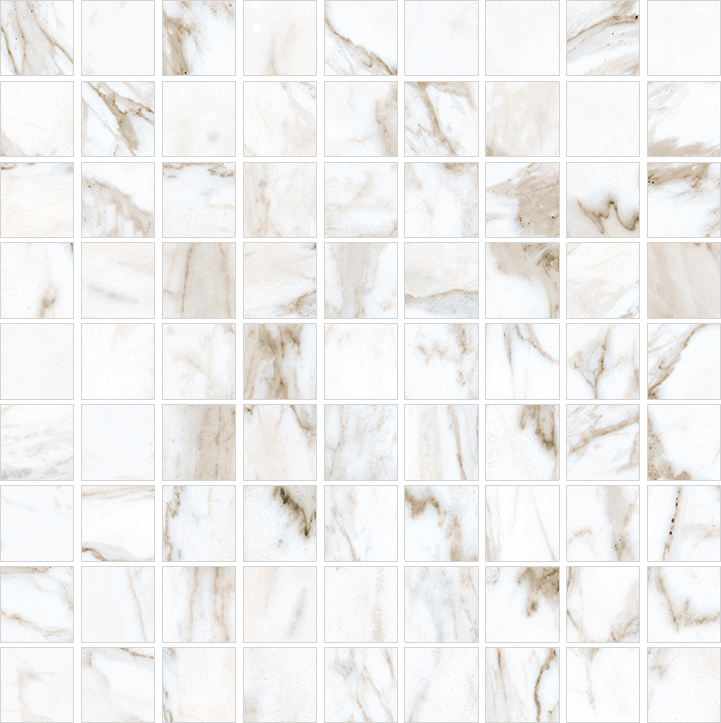 Мозаика Marble Trend Calacatta Gold (Марбл Тренд Калакатта Голд) 300x300 белая K-1001/MR/m01