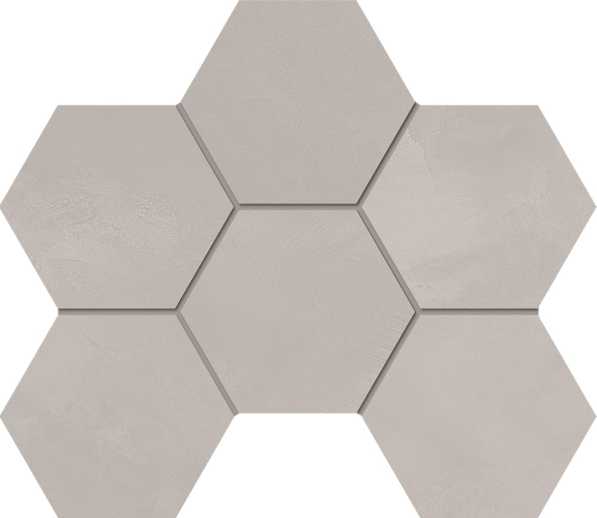 Мозаика Graffito Light Grey Hexagon 250x285 неполированная GF01