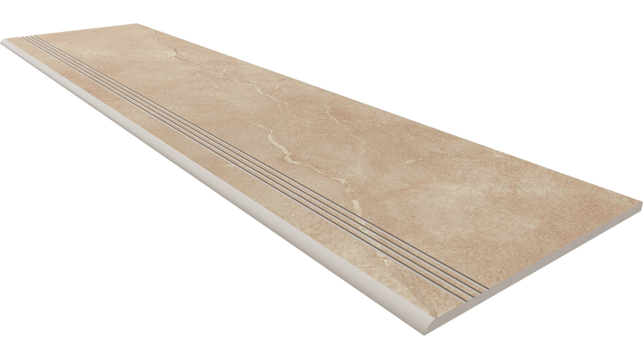 Ступень Magmas Beige 300x1200 неполированная с насечками MM01