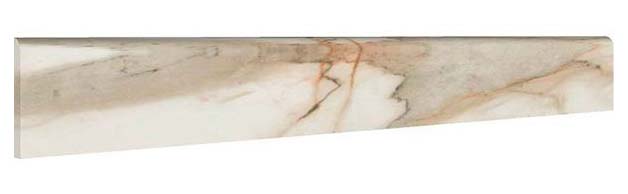 Плинтус Supernova Marble Calacatta Gold Battiscopa 72x600 белый