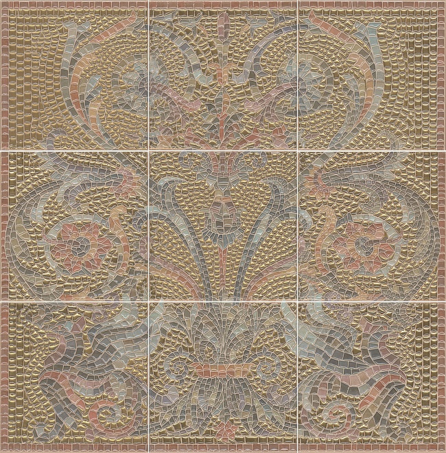 Панно настенное Виченца 450x450 золото HGD\B99\9x\17000 фото