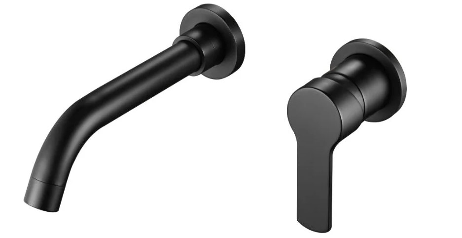 Смеситель скрытого монтажа для умывальника black SM28 B фото