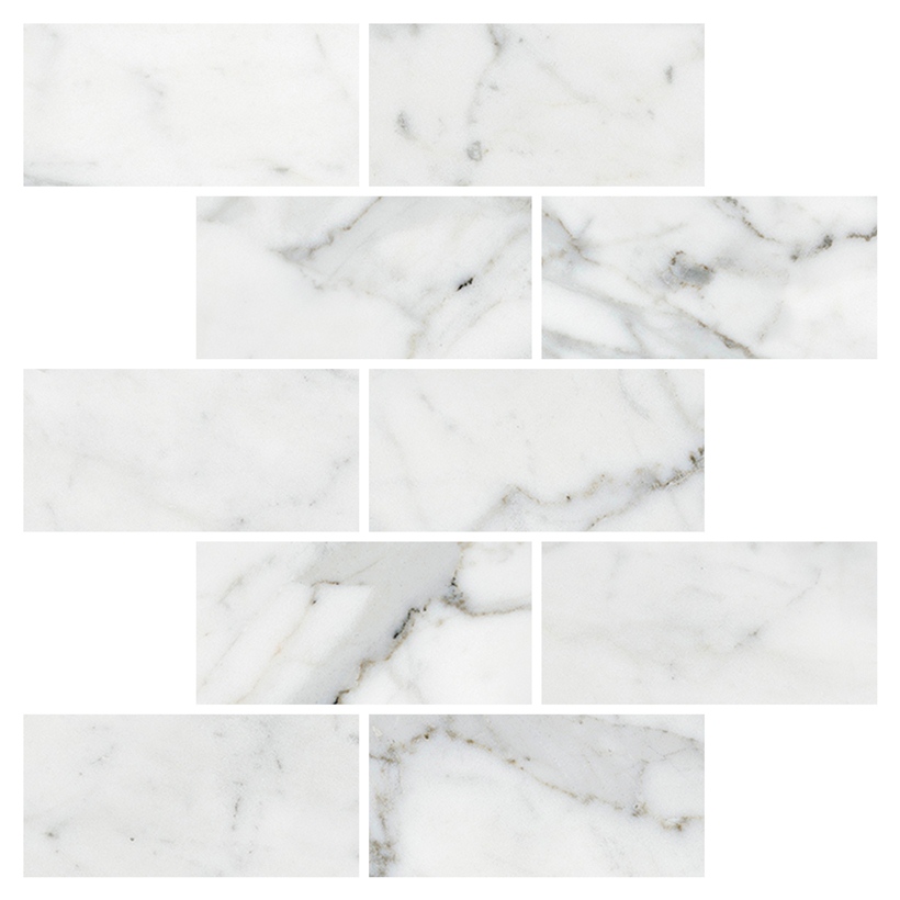 Мозаика Marble Trend Carrara (Марбл Тренд Каррара) 307x307 белая K-1000/LR/m13