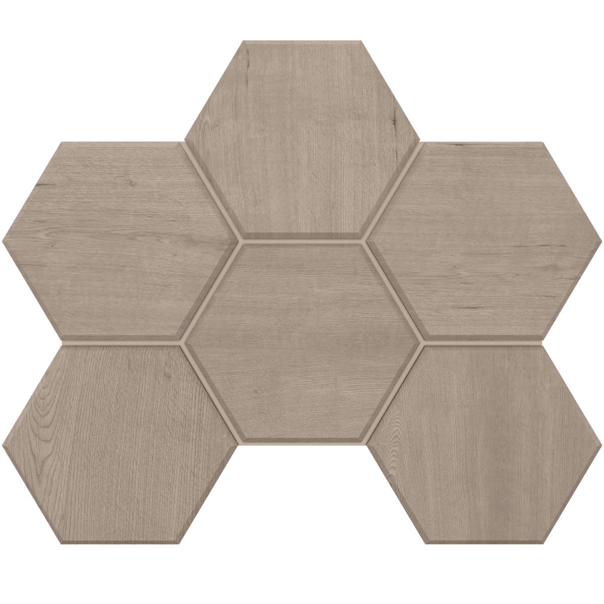 Мозаика Classic Wood Rusty Beige Hexagon 250x285 неполированная CW01 фото
