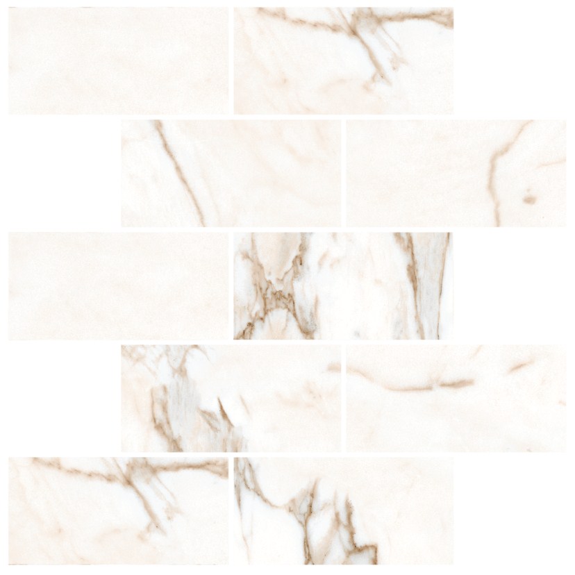 Мозаика Marble Trend Calacatta Gold (Марбл Тренд Калакатта Голд) 307x307 белая K-1001/MR/m13