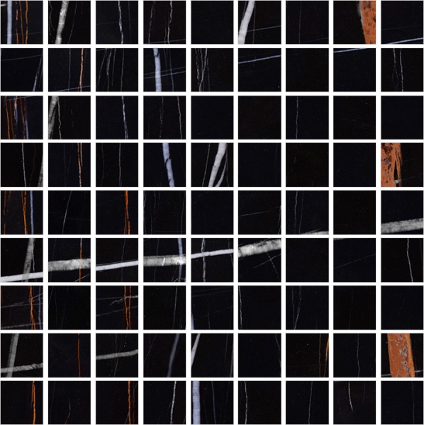 Мозаика Marble Trend Nero Dorato (Марбл Тренд Неро Дорато) 300x300 черная K-1004/LR/m01