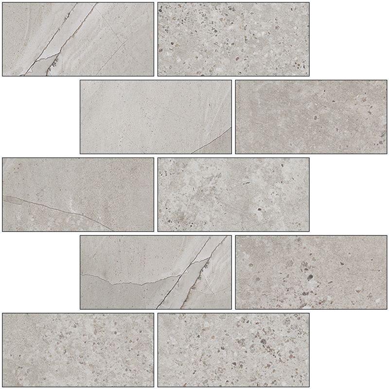 Мозаика Marble Trend Limestone (Марбл Тренд Лаймстоун) 307x307 серая K-1005/LR/m13