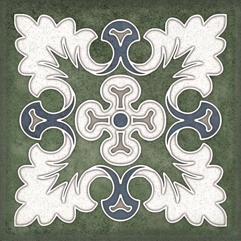 Плитка настенная Smalto Decor 1 Verde 150x150 зеленая