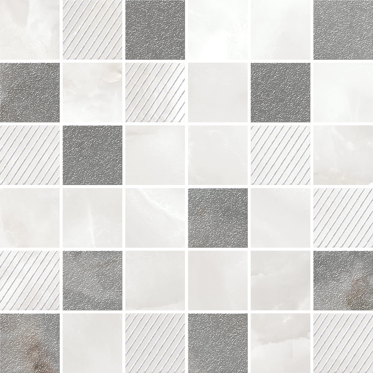 Мозаика Opale Grey Mosaic 300x300 серая