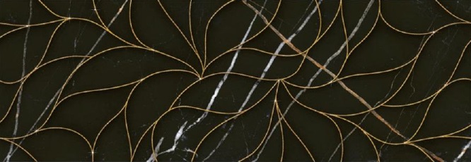 Декор настенный Black & Gold Struttura 242x700 черный фото
